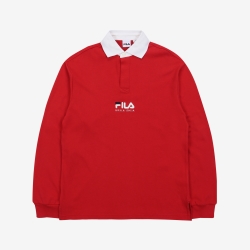 Fila Basic Rugby Shirt - Miesten T Paita - TummanPunainen | FI-28118